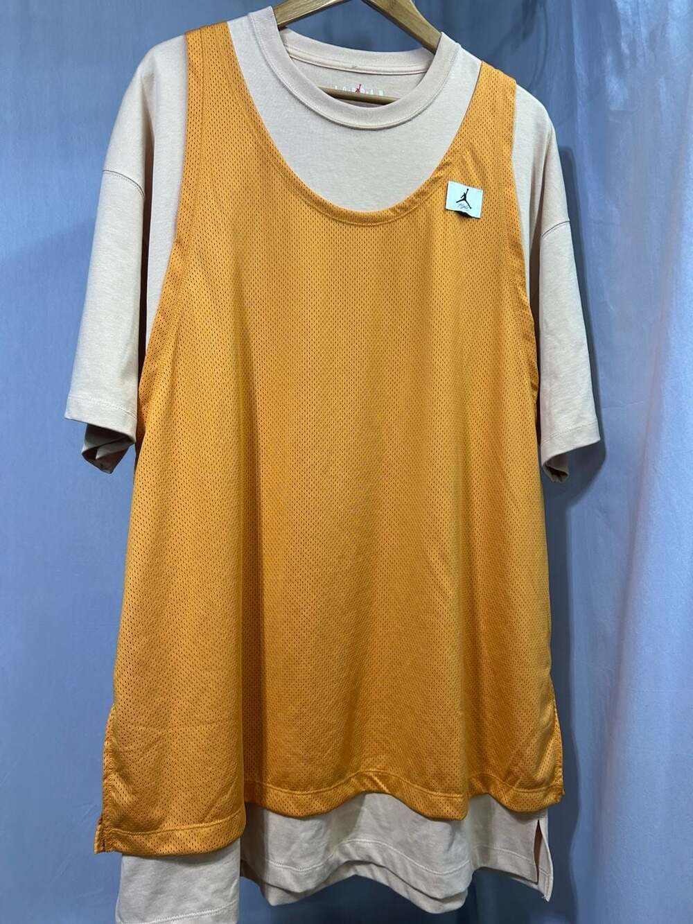 Jordan Flight 2-in-1 Mesh Jersey Oversized T-Shirt Size L